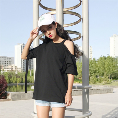 Πραγματική κυρίες μπλούζα με έναν ώμο και ένα χιτώνιο σύνδεσης