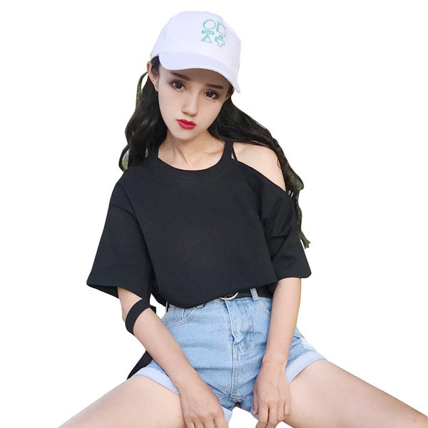 Πραγματική κυρίες μπλούζα με έναν ώμο και ένα χιτώνιο σύνδεσης