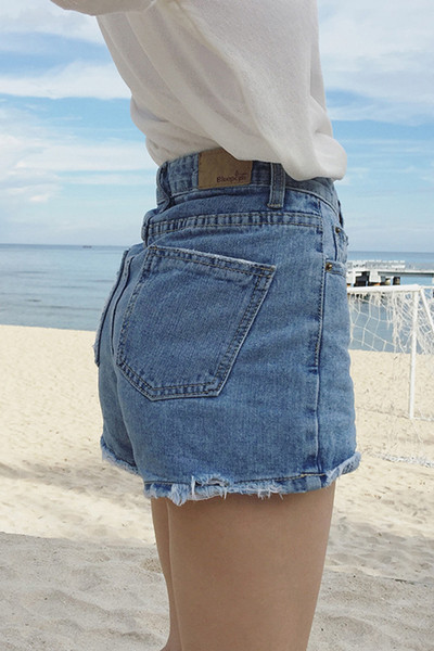 σορτς τζιν Κόψτε σύντομο γυναικών σε στυλ ρετρό