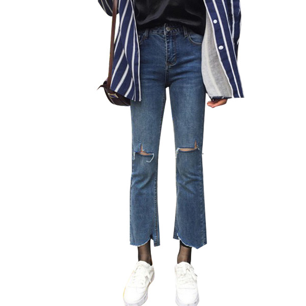 Πανέμορφα τζιν παντελόνια με δαντελωτά άκρα 