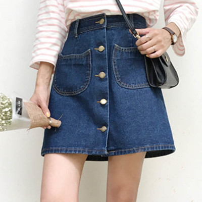 Πολλά φρέσκα κυρίες τζιν φούστα σε στυλ ρετρό