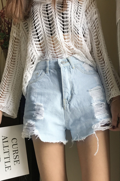 Σύγχρονη κυρίες σύντομο παντελόνι τζιν με razrafani κίνητρα