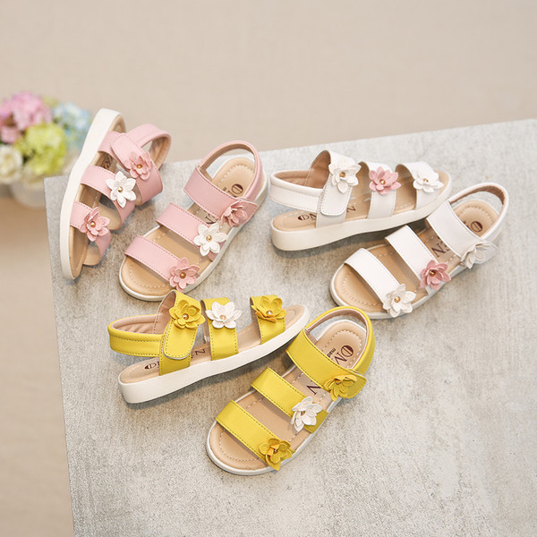 Πολύ ενδιαφέρουσα και φρέσκια Παιδικά σανδάλια για κορίτσια - 3tsvyata