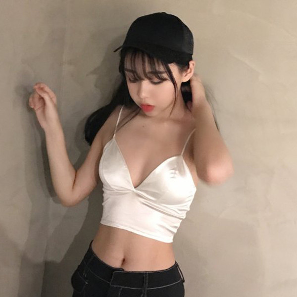 σατέν μπουστάκι Πολύ όμορφο και κομψό γυναίκες με snap πίσω