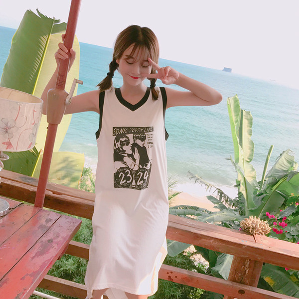 Πολλά ενδιαφέροντα και βολικό γυναίκες καθημερινά φόρεμα με V-neck - 3 χρώματα