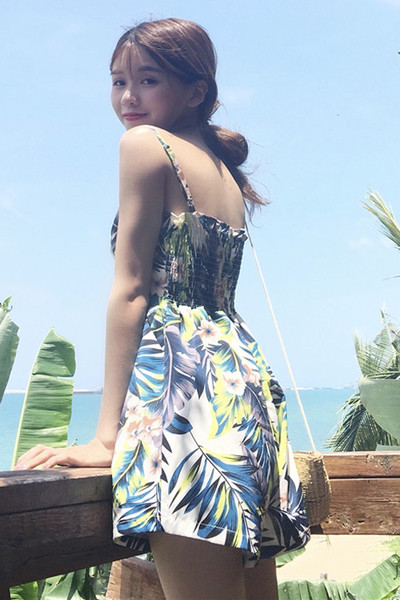 Πολύ κομψό κυρίες jumpsuit με μοτίβα λουλουδιών