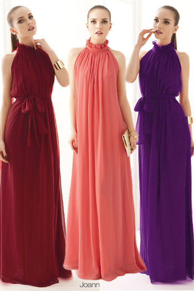 μακρύ φόρεμα Πολλές κομψό γυναίκες με γυμνά ώμους και κολάρο γύρω από το λαιμό - 7tsvyata