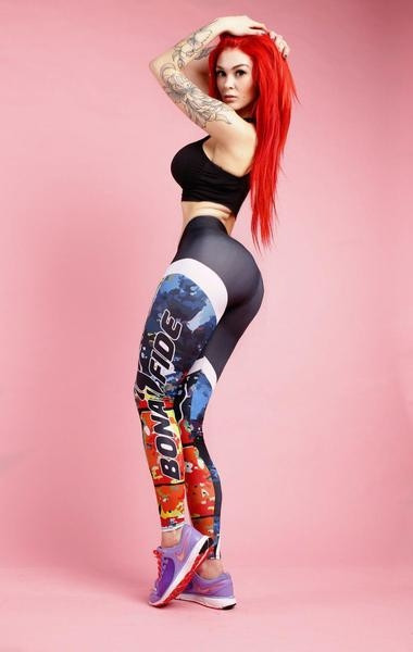 αθλητικά κολάν γυναίκες με πολύχρωμα μοτίβα λουλουδιών