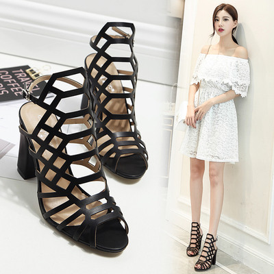 Κομψή σανδάλια Ρωμαϊκή στυλ ψηλοτάκουνα σε διάφορα χρώματα