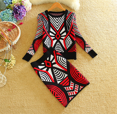 Πολλές κυρίες φρέσκο σετ από δύο μέρη με γεωμετρικά μοτίβα - 2 χρώματα