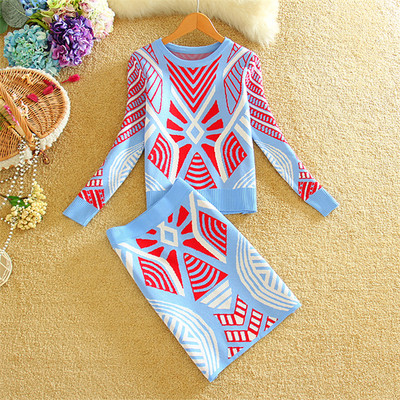 Πολλές κυρίες φρέσκο σετ από δύο μέρη με γεωμετρικά μοτίβα - 2 χρώματα