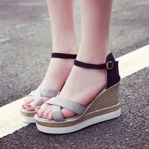 Μεγάλη πολύχρωμο κυρίες σανδάλια υψηλής πλατφόρμα - 8 χρώματα