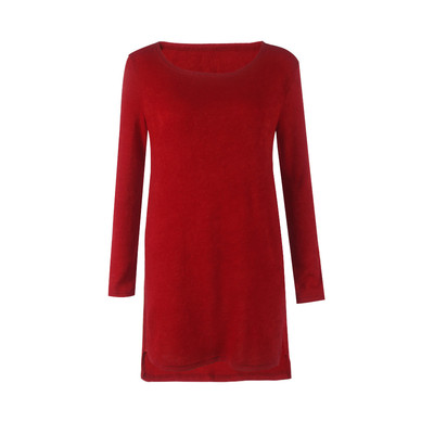 Πολύ ευγενής κυρίες μπλούζα τύπου χιτώνα με μακριά μανίκια και πολύ ενδιαφέρουσα φερμουάρ και στις δύο πλευρές