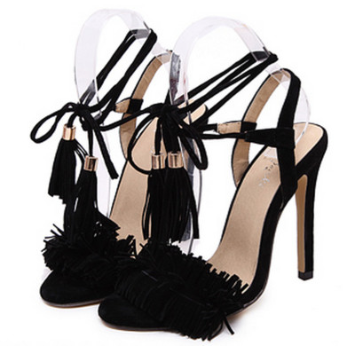 Πολύ όμορφο και λεπτές κυρίες σανδάλια με ρωμαϊκά συνδέσεις δεμένο γύρω από τον αστράγαλο - 4 χρώματα