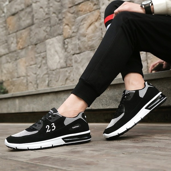 Αναπνέει ανδρικά παπούτσια για τρέξιμο, άνετα σπορ σε διάφορα χρώματα