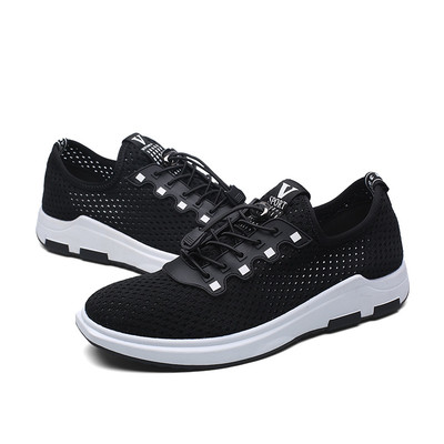 παπούτσια αθλητικά ανδρικά - άνετο και αναπνέει μαύρο και γκρι