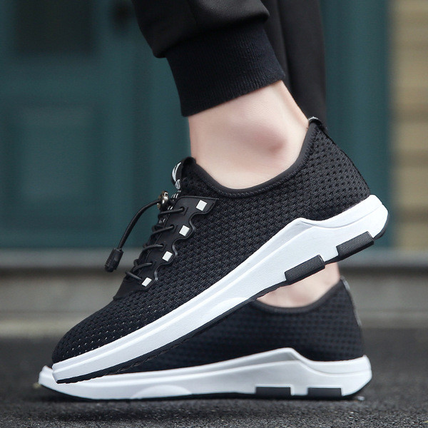 παπούτσια αθλητικά ανδρικά - άνετο και αναπνέει μαύρο και γκρι