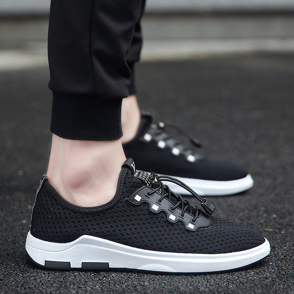 παπούτσια αθλητικά ανδρικά - άνετο και αναπνέει μαύρο και γκρι