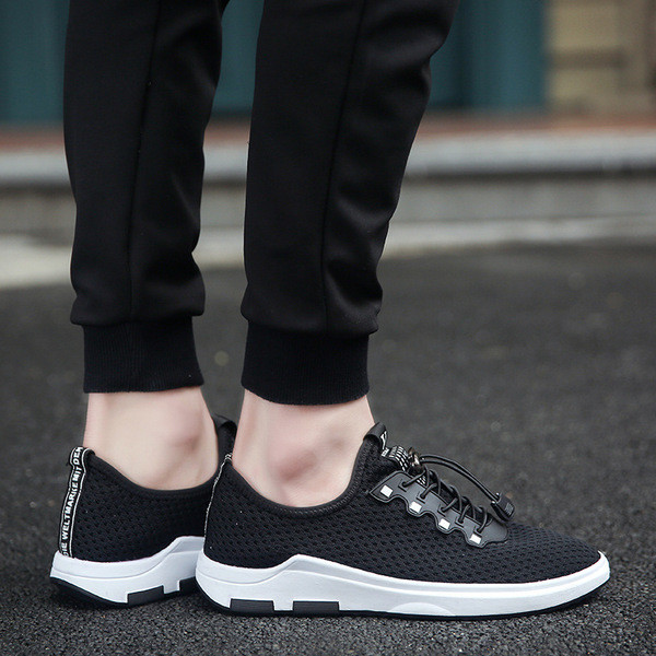 παπούτσια αθλητικά ανδρικά - άνετο και αναπνέει μαύρο και γκρι