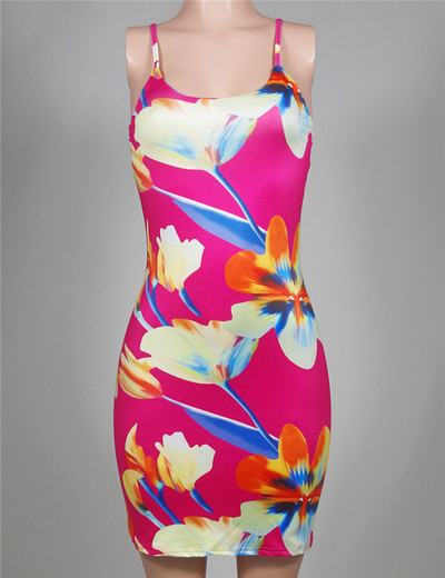 πολύχρωμο φόρεμα ιδανικό για την καθημερινή γυναικών για τις ημέρες στην παραλία