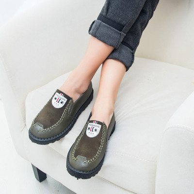 loafers Ημερήσιο Γυναικών σε μαύρο και πράσινο και ανθεκτική εξωτερική σόλα