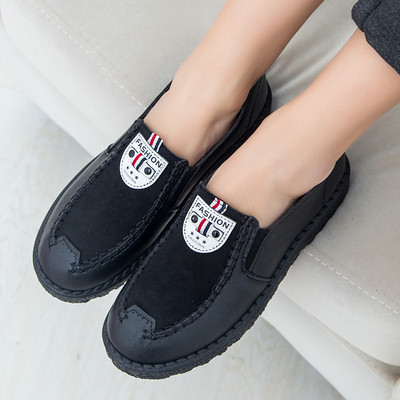 loafers Ημερήσιο Γυναικών σε μαύρο και πράσινο και ανθεκτική εξωτερική σόλα
