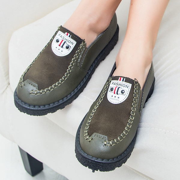 loafers Ημερήσιο Γυναικών σε μαύρο και πράσινο και ανθεκτική εξωτερική σόλα