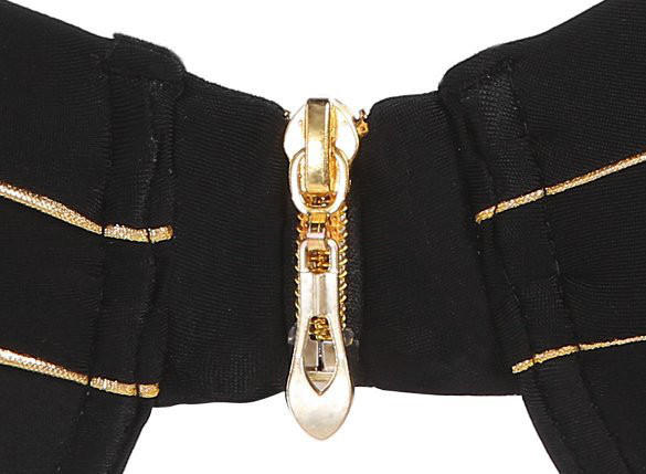 Μαύρη δύο τεμαχίων με ιμάντες και φερμουάρ