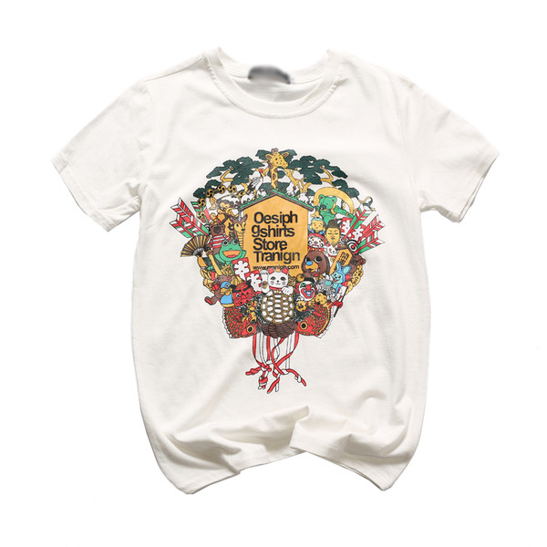 Casual ανδρική μπλούζα σε 3 χρώματα με πολύχρωμα κινούμενα σφραγίδα