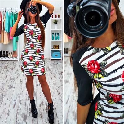 Πολύ όμορφο και φρέσκο κυρίες κοντό φόρεμα σε ριγέ μοτίβα - 11 μοντέλα