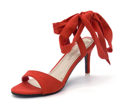 Οι γυναίκες σανδάλια με ενδιαφέρουσες συνδέσεις και σουέτ τελική επίστρωση - 3 χρώματα