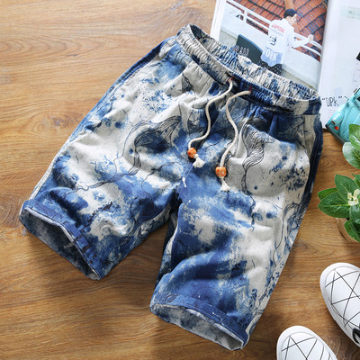 Casual άνετα αρσενικό ριγέ σορτς - πολλά μοντέλα