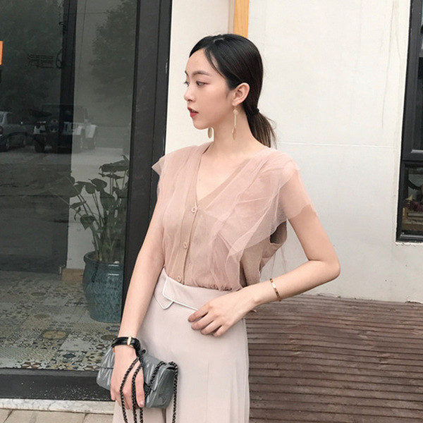 Κυρίες φρέσκια μπλούζα κατάλληλο για το καλοκαίρι σε διάφορα χρώματα