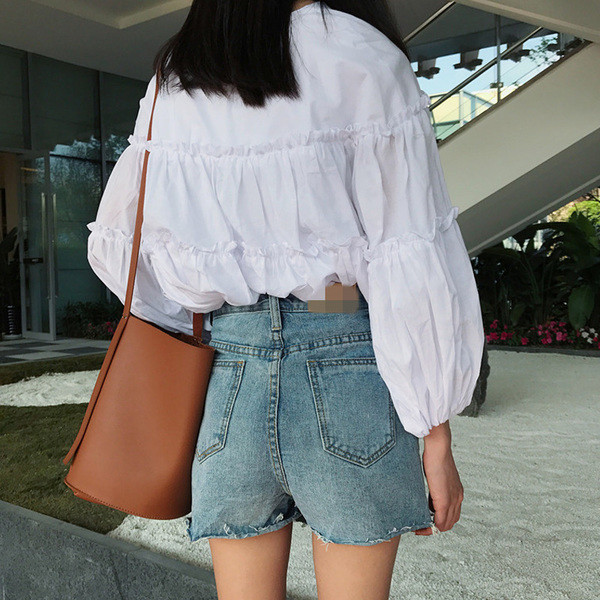 φούστα Καλοκαίρι κυρίας τράβηξε μοτίβα σε μπλε