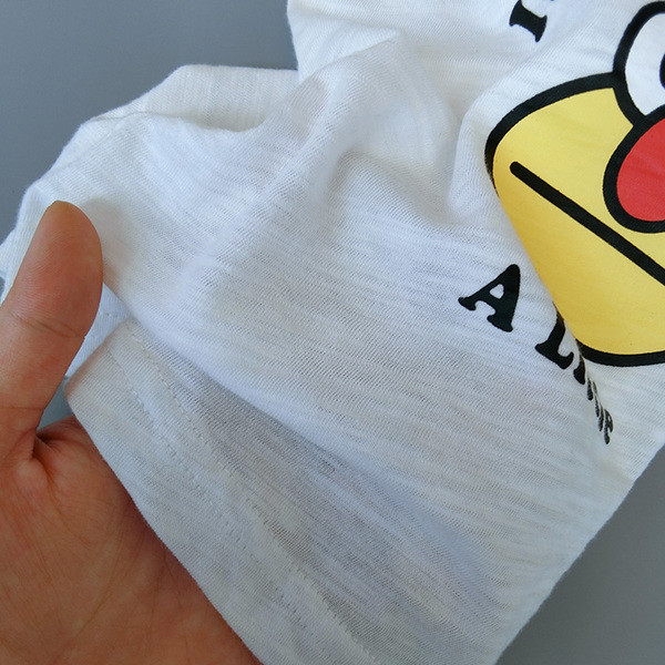 Детски потник за момчета с анимационно изображение в бял, син и жълт цвят