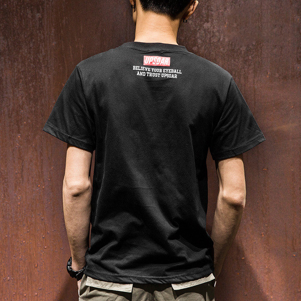 shirt το καλοκαίρι άνδρες με κοντά μανίκια με ετικέτα χρώμα - άσπρο και μαύρο έκδοση