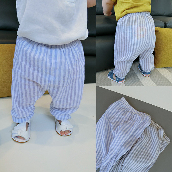 Γλυκά παιδικά παντελόνια  για αγόρια σε μπλε και γκρι χρώμα