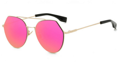 Πολύ κομψό κυρίες γυαλιά ηλίου με στρογγυλά γυαλιά προστασίας UV