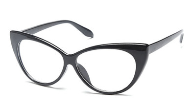 Μεγάλη κυρίες γυαλιά με σαφείς φακούς και ενδιαφέρον σχήμα του σκελετού