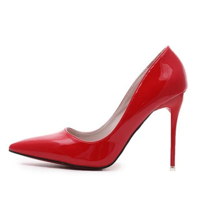 ψηλοτάκουνα παπούτσια Μοναδικό λουστρίνι γυναικών - 4 χρώματα