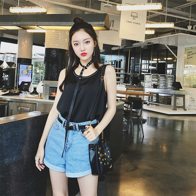 Κυρίες σατέν γιλέκο σε καφέ, λευκό και μαύρο - μεγάλη μοντέλο