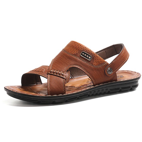 Δερμάτινα περιστασιακή παντόφλες ανδρών σε διάφορα χρώματα