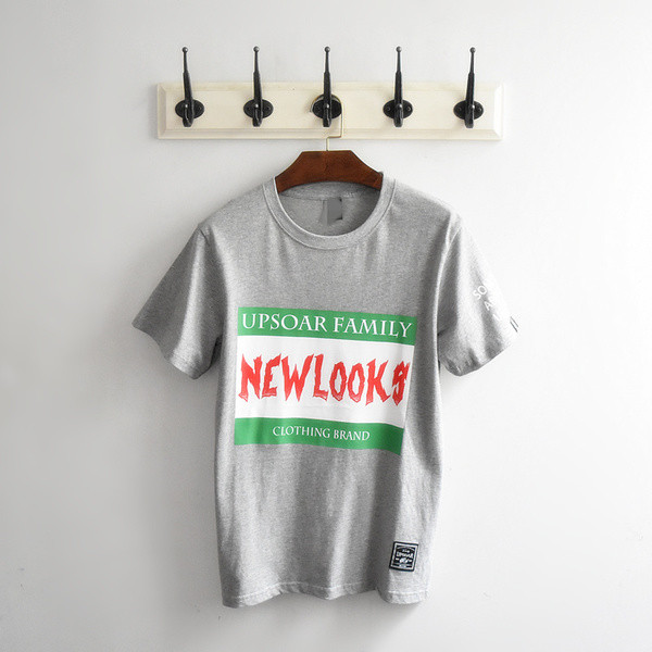 Άνδρες T-shirt κατάλληλο για καθημερινή χρήση λευκό, γκρι και μαύρο