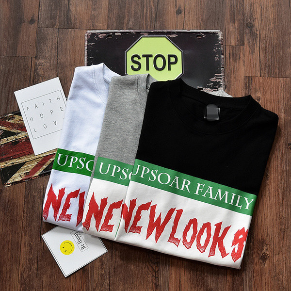 Άνδρες T-shirt κατάλληλο για καθημερινή χρήση λευκό, γκρι και μαύρο