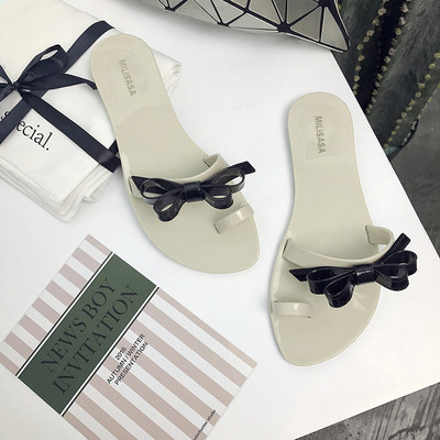 Casual Γυναικείες παντόφλες με κορδέλα