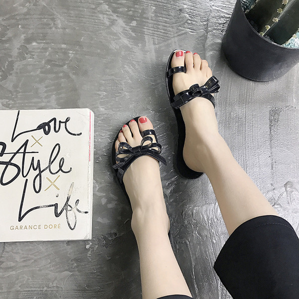 Casual Γυναικείες παντόφλες με  κορδέλα