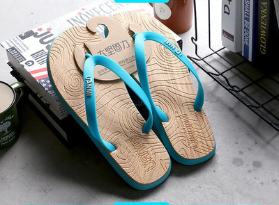 Плажни мъжки гумени чехли през пръст в няколко разцветки