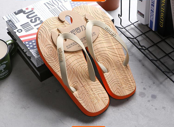 Плажни мъжки гумени чехли през пръст в няколко разцветки