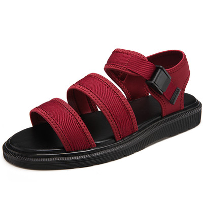 Κομψή σανδάλια με κόκκινο, μπλε και μαύρο - unisex