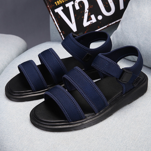 Κομψή σανδάλια με κόκκινο, μπλε και μαύρο - unisex